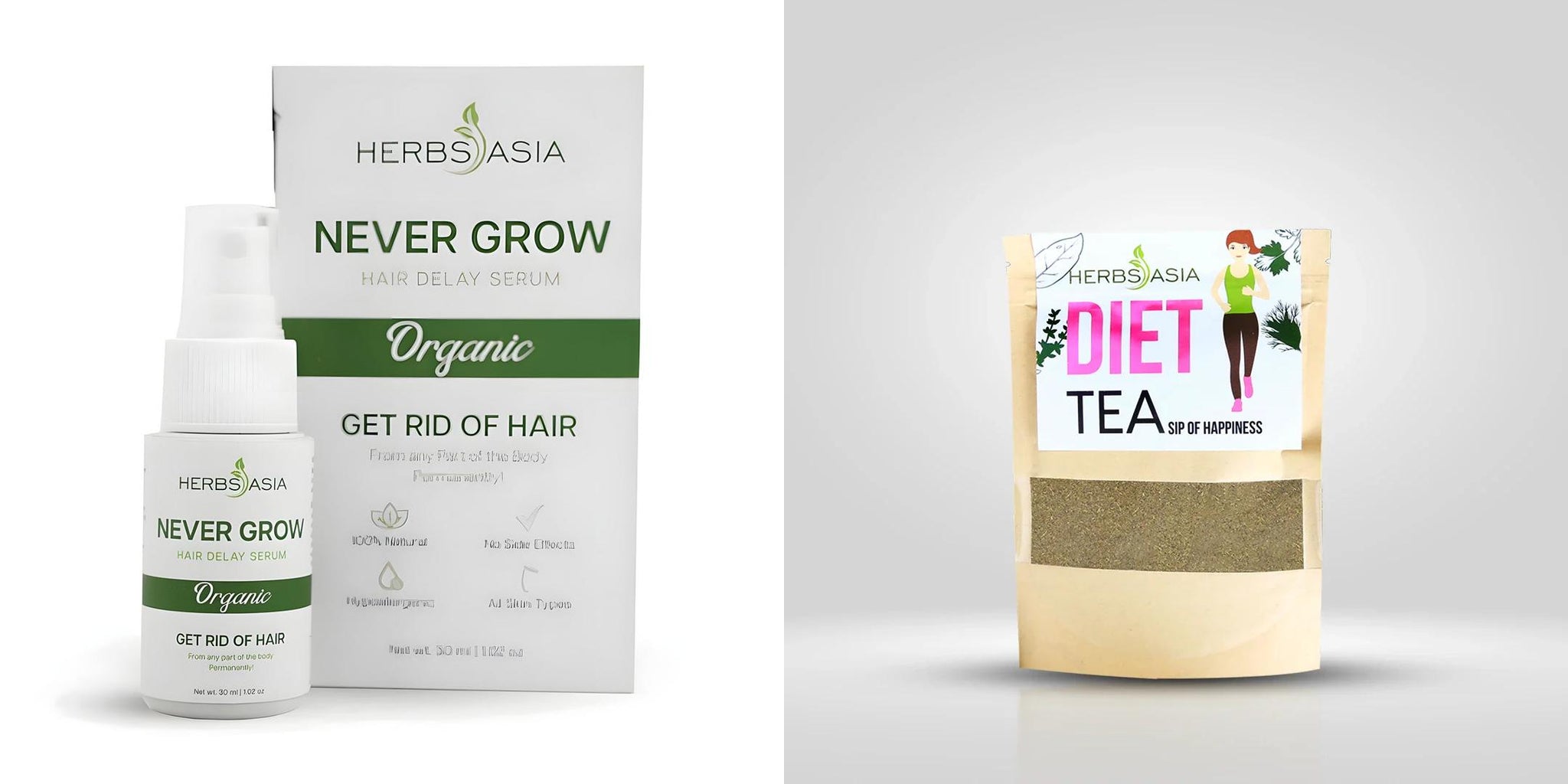 The Benefits of HerbsAsia Diet Tea and Never Grow Serum