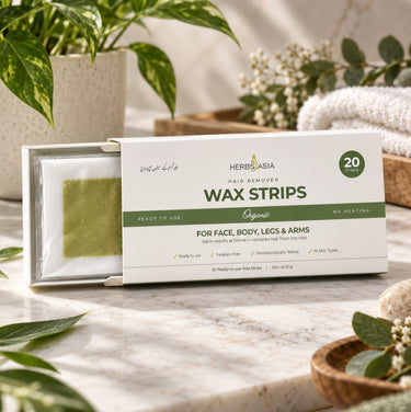 herbsasia waxstrips for face, body, legs, arms hair