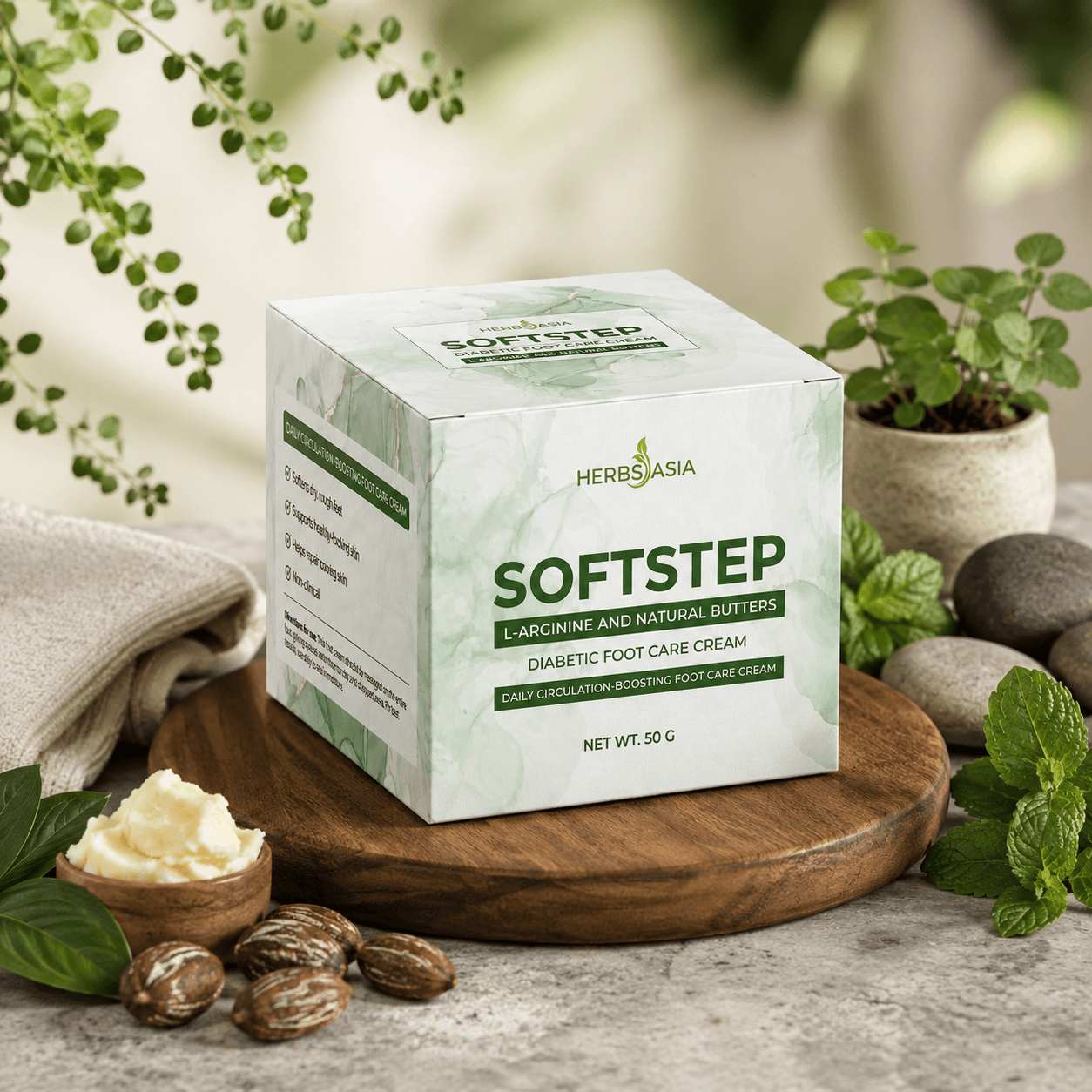 Daily foot care routine supporting healthy skin for diabetics