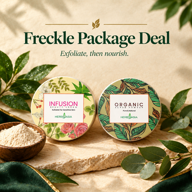 HerbsAsia Freckle Package Deal: infusion beauty cream and organic scrub powder